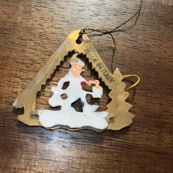 5 Vintage ornaments ItalianDiorama Christmas Made in Italy ( 1950s)